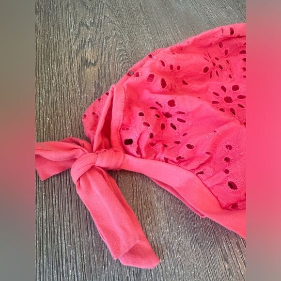 Pink eyelet on/off shoulder shirt. Xl. So cute!!💗💗 - Picture 7 of 8